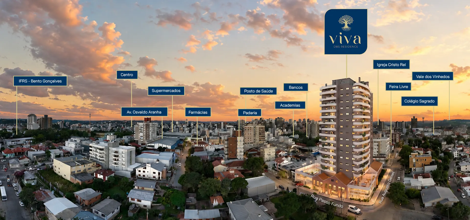 Localização do Viva Residence